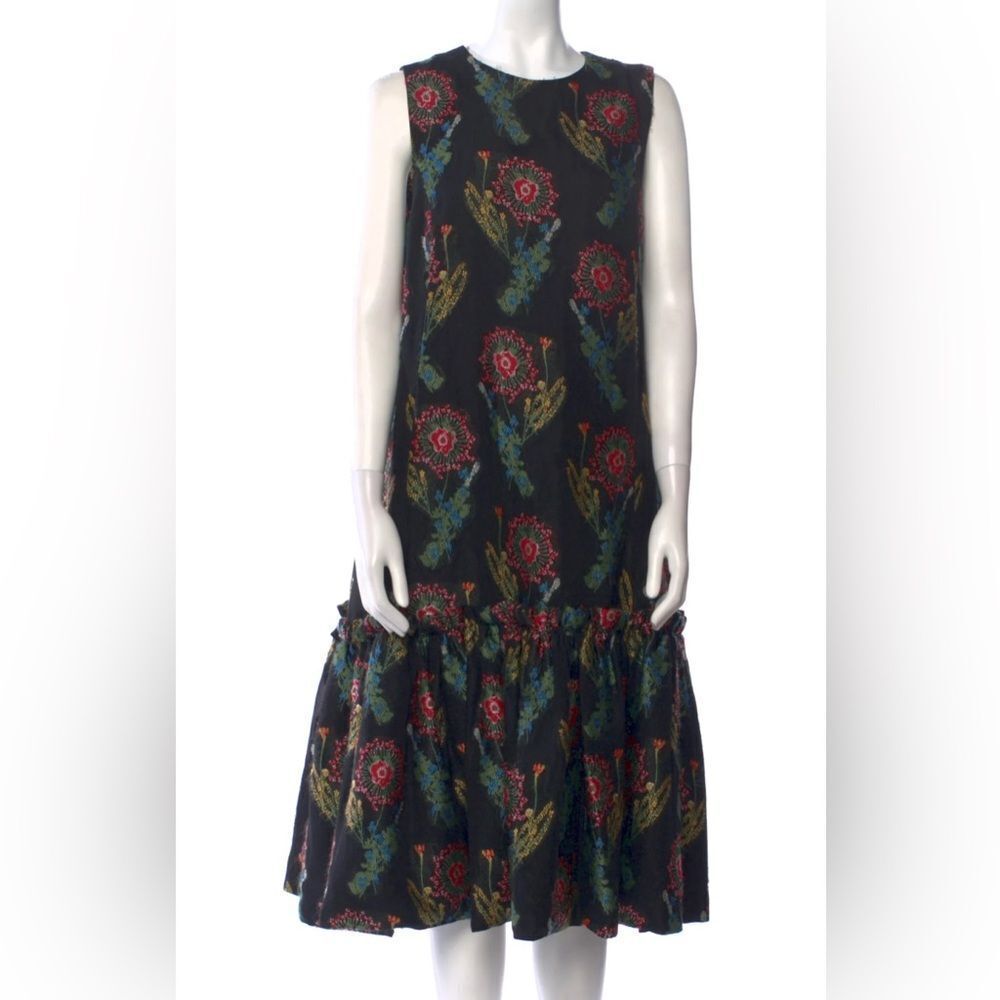 Jonathan Cohen Fall Floral Midi Length Dress